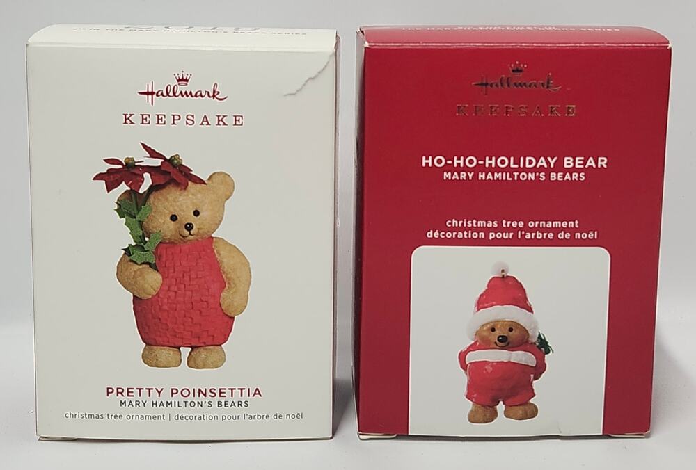Hallmark Keepsake Mary Hamilton Bears 2019 2020 Ornaments #5 #6 Final Lot